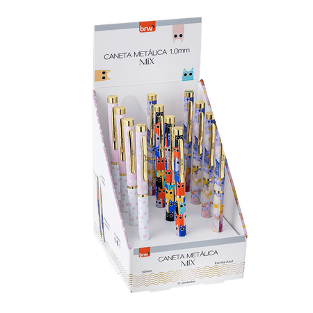 Caneta Metálica Esferográfica 1.0mm Mix CA0704 - BRW