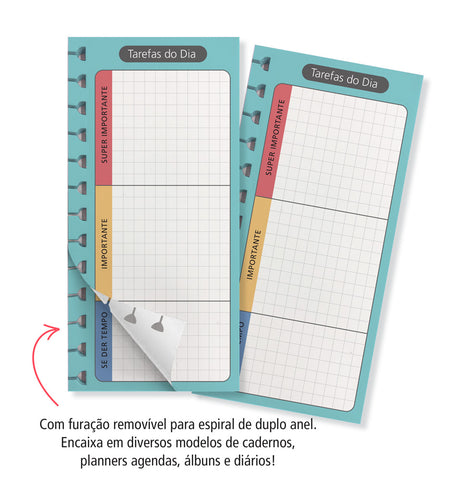 Bloquinho Folhas Removíveis Tarefas do Dia 30 Folhas 5845 - Fina Ideia