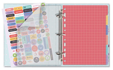 Caderno Argolado Borboletas no Jardim 80Fls 90g/m² 12 Divisórias 4792 - Fina Ideia