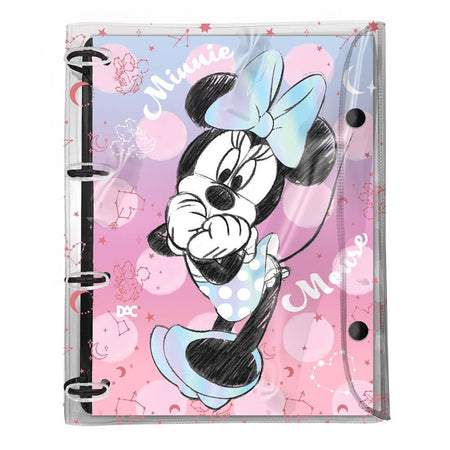 Fichário Universitário 192 Fls. em PVC Cristal Minnie 5132 - DAC