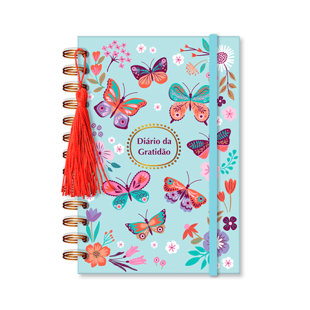 Caderno Diário de Gratidão Borboletas no Jardim 5362 - Fina Ideia