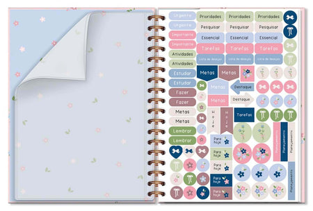 Caderno Colegial 1 Matéria Laços e Afetos by Sof 80 folhas 90g/m² 7447 - Fina Ideia