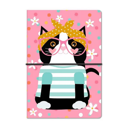 Caderno Brochura Happy Mia 21 X 14,5 cm 72 Folhas Pautada e Lisa - CDD9801