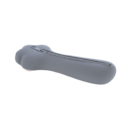 Estojo de Silicone c/ 1 Ziper Best Friend Cinza ET0860 - BRW