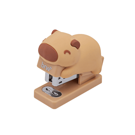 Mini Grampeador Plástico Capivara + Grampos 26/6 GP0108 - BRW