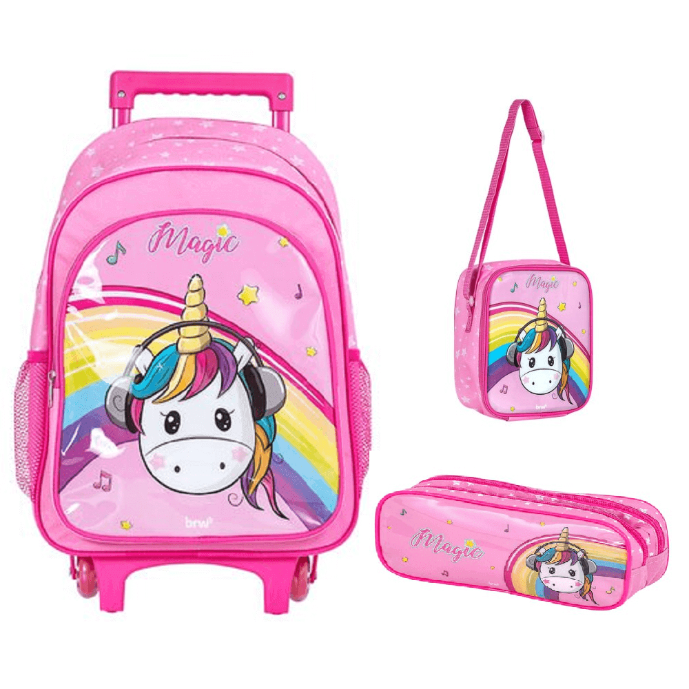 Lancheira Estojo Mochila De Unicornio De Barbie Riachuelo Mochila