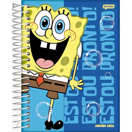 Agenda Diária 352 Pág. 2026 Bob Esponja 133x178mm - Jandaia