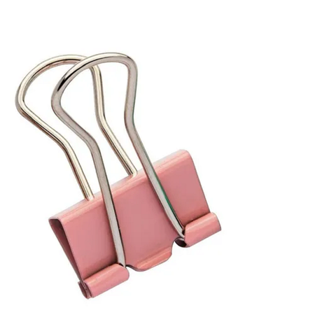 Clips Metálico Para Papel Binder Rosa Kit c/7 - 25 mm 23040 - Molin