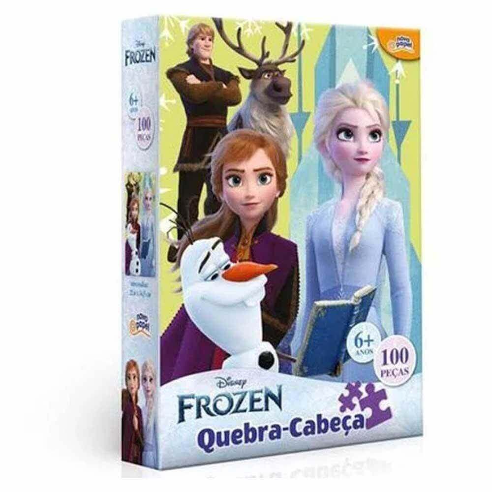 Brinquedo Quebra Cabeça + Dominó + Jogo Da Memória Frozen