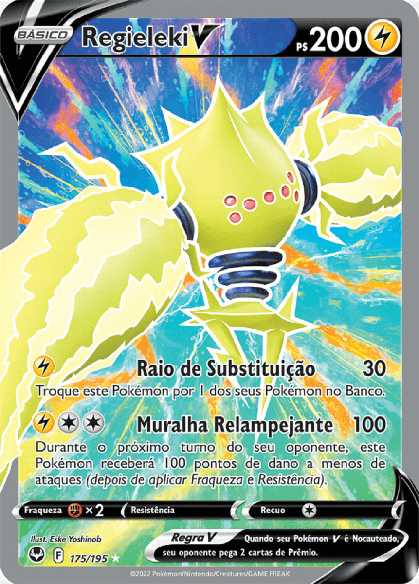 Original carta Pokemon Regieleki V Extragrande em Promoção na