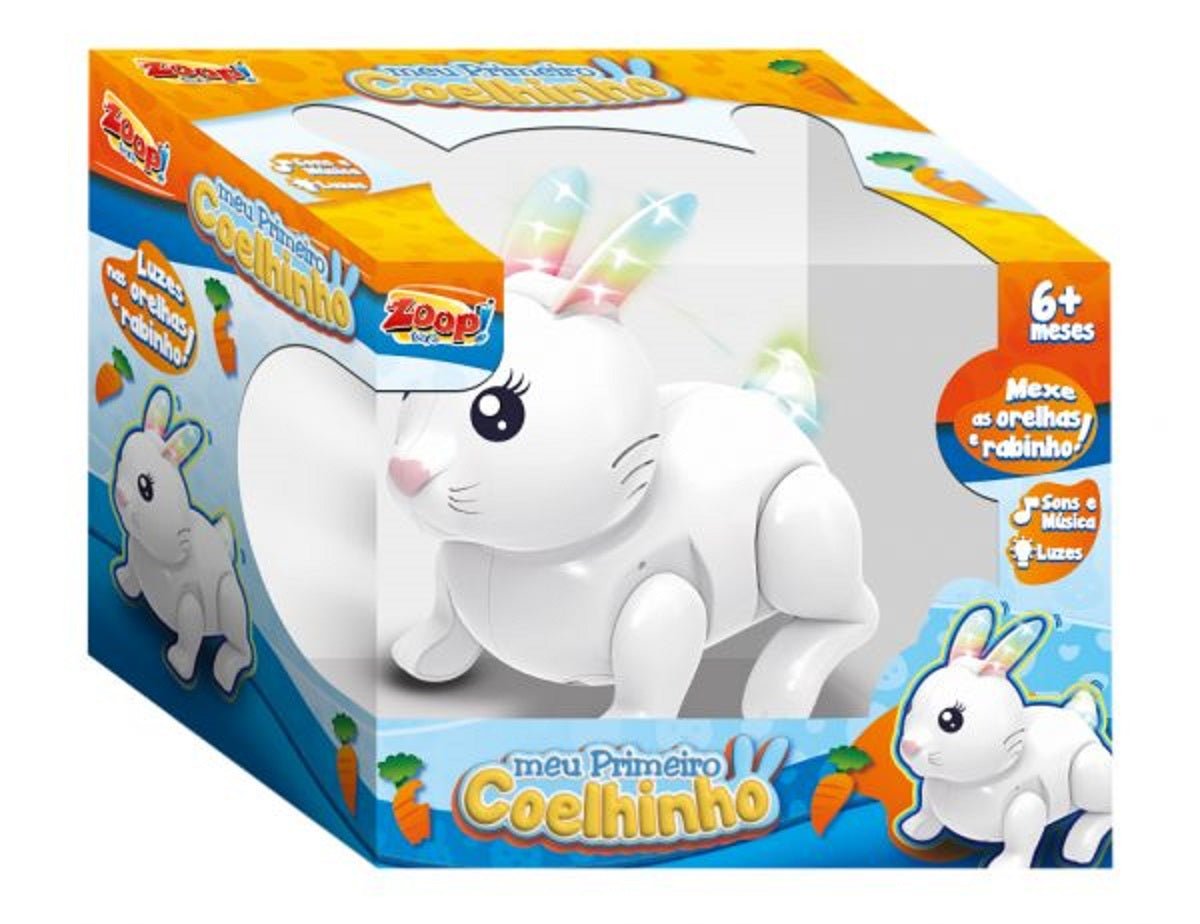 Meu Primeiro Coelhinho Mexe as Orelhas e Rabinho ZP00977 - Zoopy