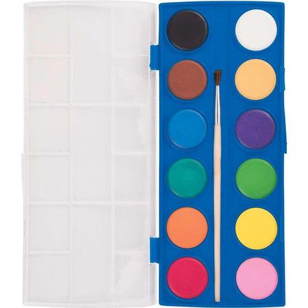 Aquarela Escolar 12 Cores com Pincel Mega Acqua Color 686998 - Tris