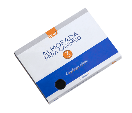 Almofada Para Carimbo nº 3 Preta 12,50 X 9,50 cm - CB0302 - BRW