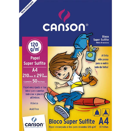 Bloco Super Sulfite A4 120g 30 Folhas 66667093 - Canson
