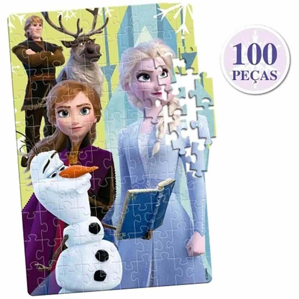 Quebra-Cabeças 100 Peças Frozen Disney Xalingo : : Brinquedos  e Jogos