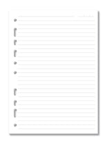 Refil Miolo Pautado p/ Caderno Argolado 50 fls. 90 g/m² 4696 - Fina Ideia