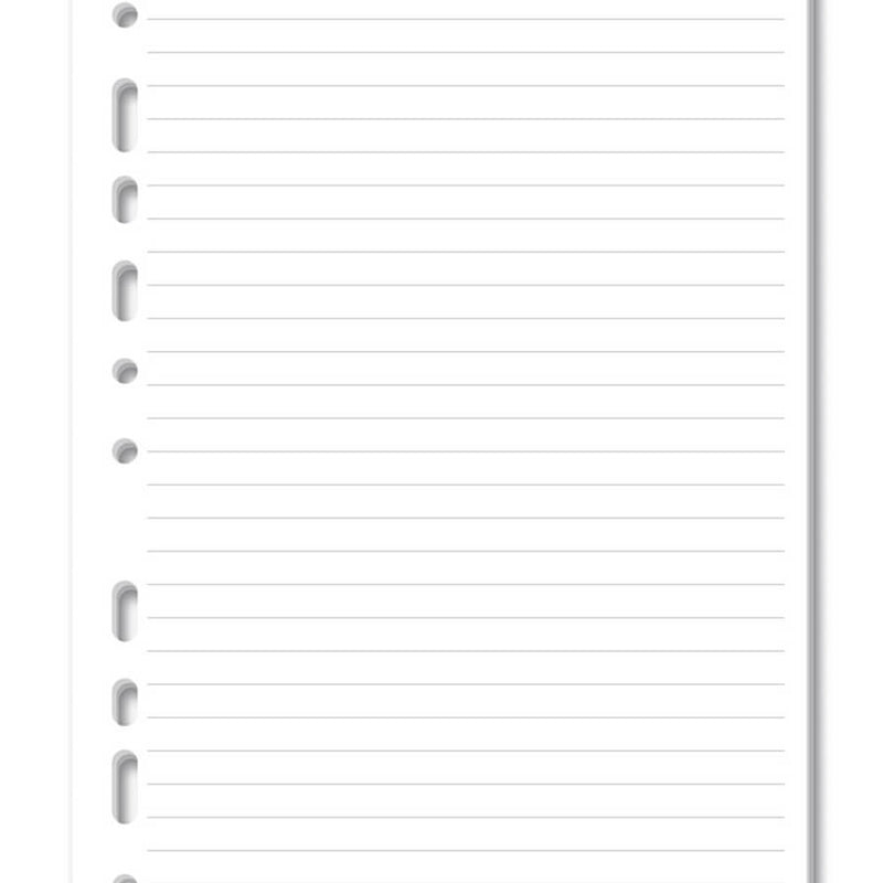 Refil Miolo Pautado p/ Caderno Argolado 50 fls. 90 g/m² 4696 - Fina Ideia