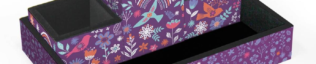 Organizador de Mesa Alegria em MDF 4 peças 5254 - Fina Ideia