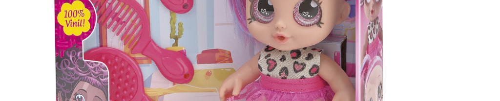 Boneca Rainbow Baby Fashion Cabelo Azul e Rosa 858 - Bambola