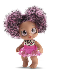 Boneca Rainbow Baby Fashion Negra Cabelo Rosa 859 - Bambola
