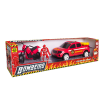 Bombeiro Kit Resgate Pick-Up e Moto 0040 - Samba Toys