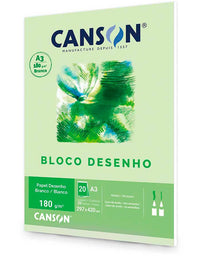 Bloco de Desenho A3 Branco 180g/m² 20 Folhas 66667165 - Canson
