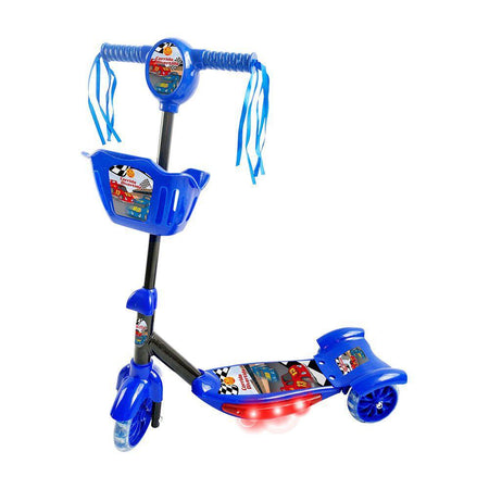 Patinete com Cesta Azul - Corrida Divertida DMR5026 DM Toys