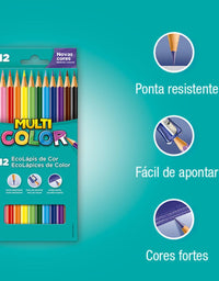 Lápis de Cor 12 Cores Ponta Resistente  11.1200N - Multicolor

