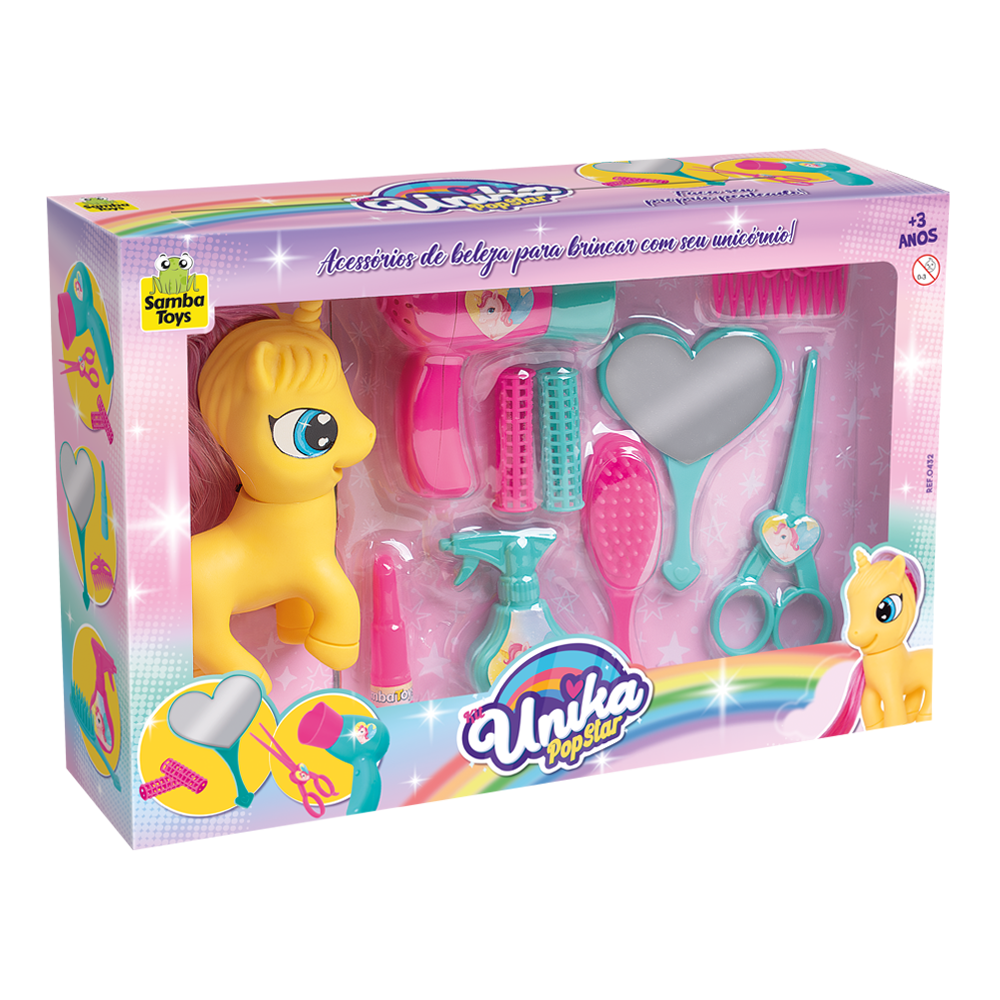 Kit Unika Pop Star Com Acessórios 0432 - Samba Toys