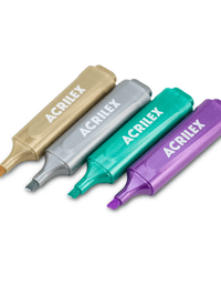 Marca Texto Fantasia Matallic c/ 4 Cores 06709 - Acrilex
