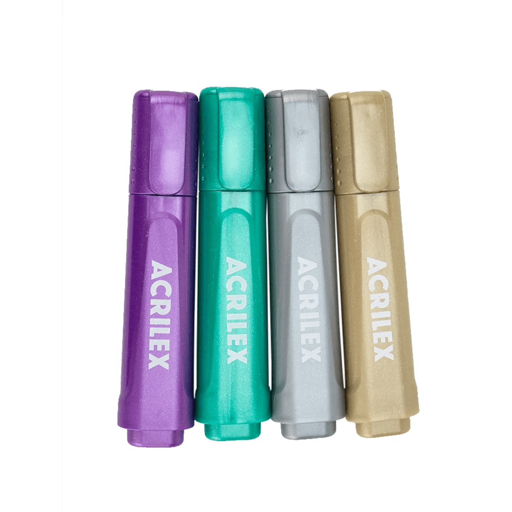 Marca Texto Fantasia Matallic c/ 4 Cores 06709 - Acrilex