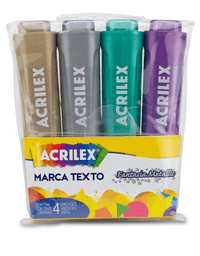 Marca Texto Fantasia Matallic c/ 4 Cores 06709 - Acrilex
