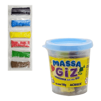 Massa Giz 6 Cores Massinha que Vira Giz 07710 - Acrilex