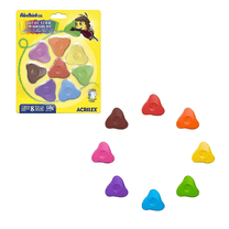 Giz de cera Triangular com 8 Cores Lavável 09324 - Acrilex