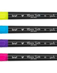 Marca Texto Ponta Dupla Neon Soul 4 Cores CA2021 - BRW
