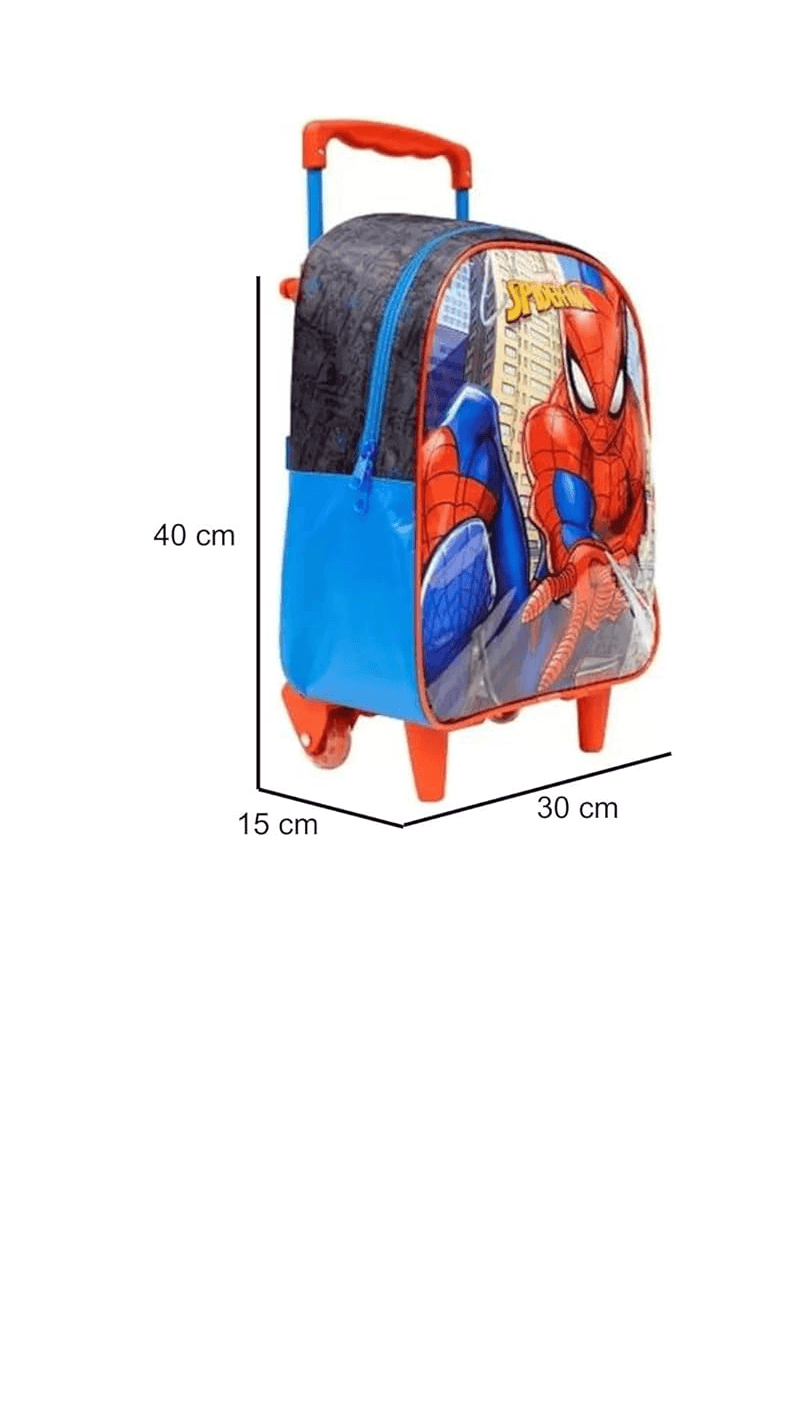 Mochila Com Rodinhas G 16" Spider-man 10660 - Xeryus