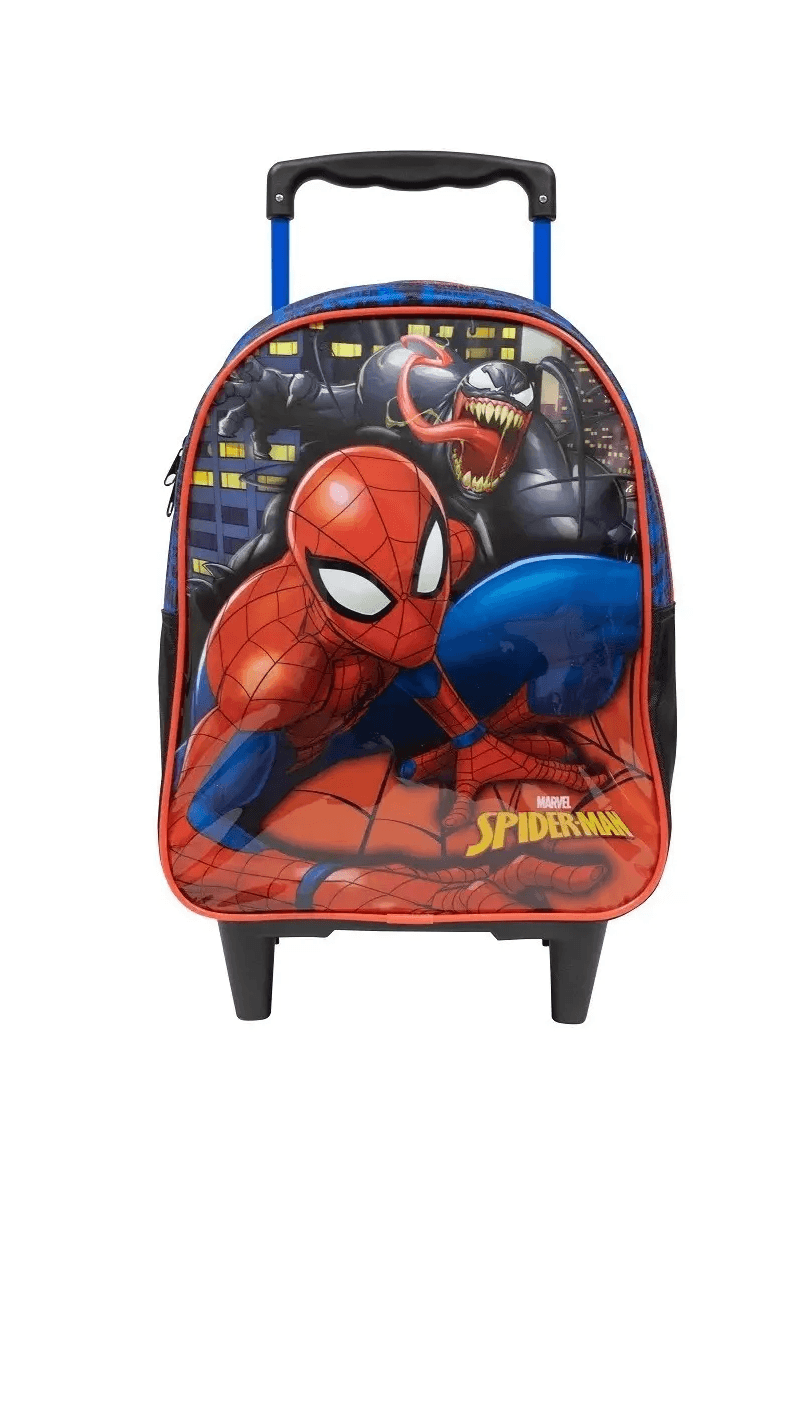 Mochila Com Rodinhas G 16" Spider-man 10670 - Xeryus