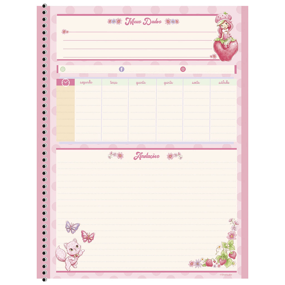 Caderno Colegial Moranguinho 160 Fls. 10808 - Animativa