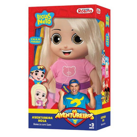 Boneca em Vinil Aventureira Rosa Jessica 27 cm 1081 - Baby Brink