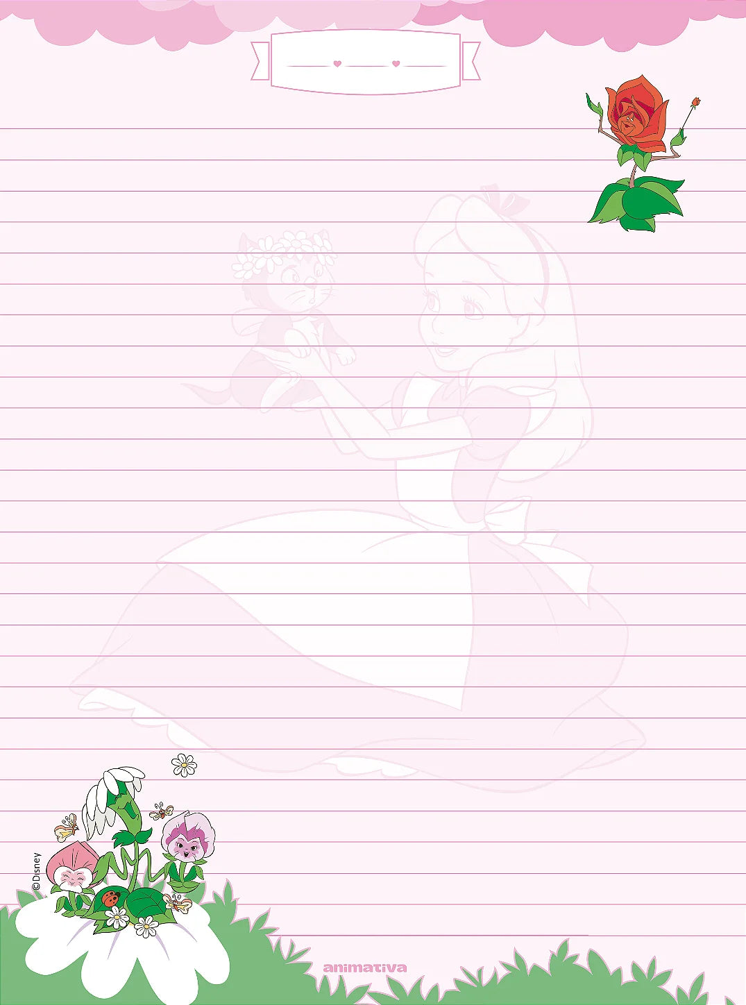 Refil para caderno Argolado Alice In Wonderland 80Fls. 10827 - Animativa