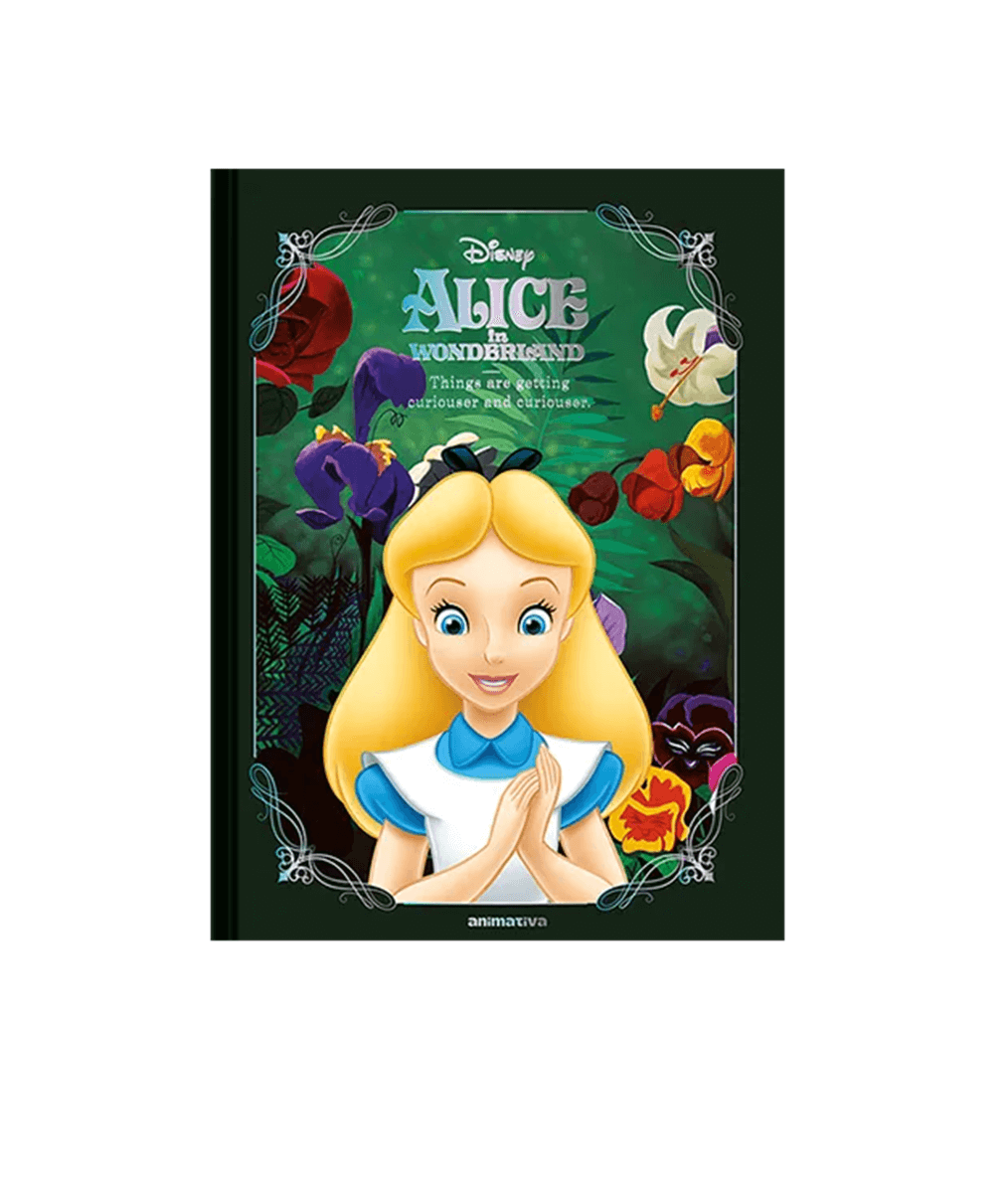 Caderno Colegial Alice in Wonderland Costurado 160 Folhas 10831 - Animativa