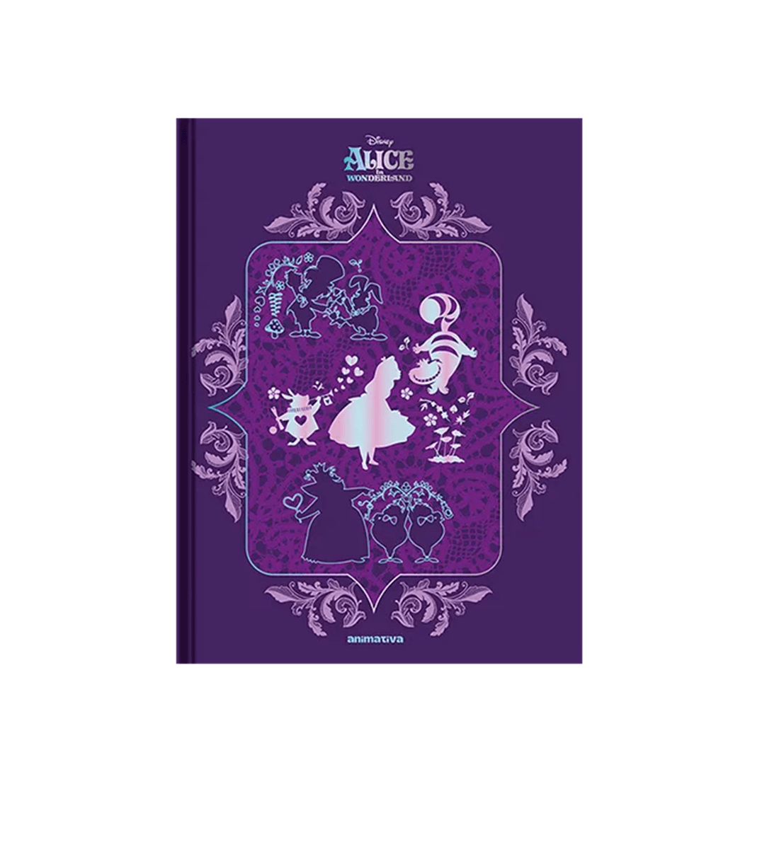 Caderno Colegial Alice in Wonderland Costurado 160 Folhas 10831 - Animativa
