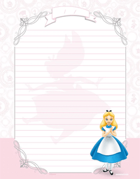 Caderno Colegial Alice in Wonderland Costurado 160 Folhas 10831 - Animativa
