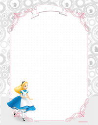 Caderno Colegial Alice in Wonderland Costurado 160 Folhas 10831 - Animativa
