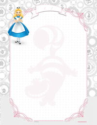 Caderno Colegial Alice in Wonderland Costurado 160 Folhas 10831 - Animativa

