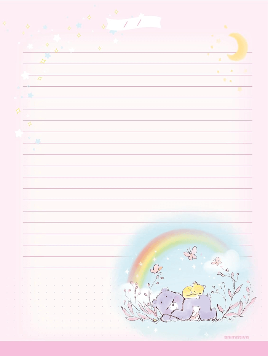 Caderno Colegial Ursinhos Carinhosos Costurado 160 Folhas 10833 - Animativa