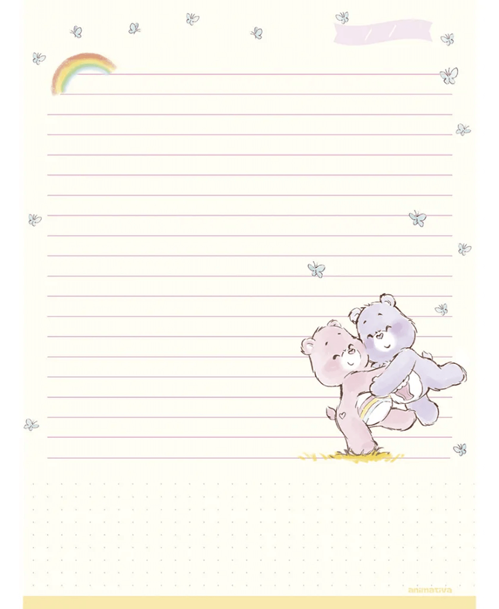 Papel de Carta Pautado Ursinhos Carinhosos 48fls. 108710 - Animativa