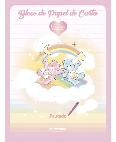 Papel de Carta Pautado Ursinhos Carinhosos 48fls. 108710 - Animativa