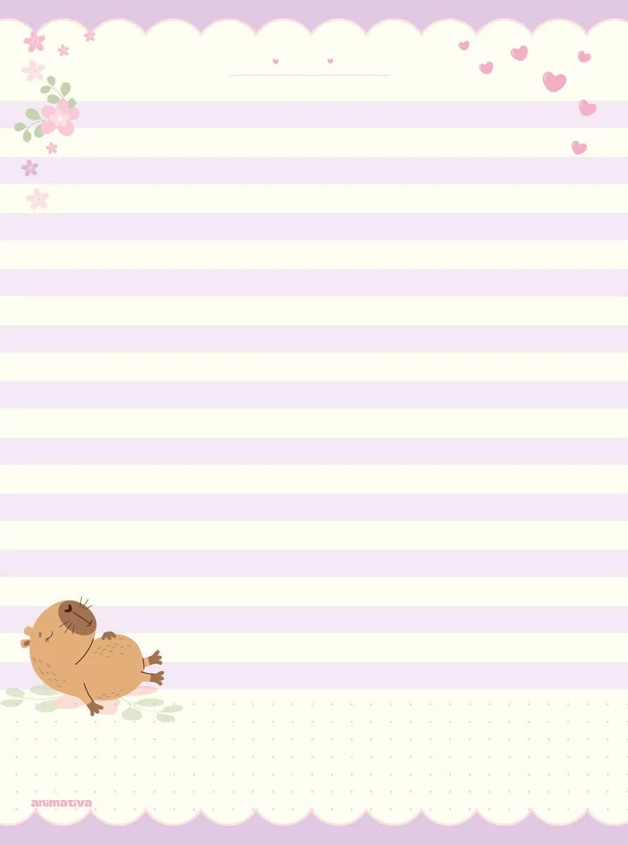 Caderno Colegial Costurado Capycuties 160 Folhas 11010 - Animativa