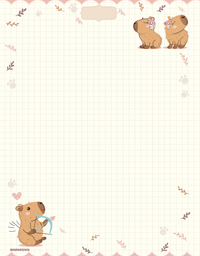 Caderno Colegial Costurado Capycuties 160 Folhas 11010 - Animativa
